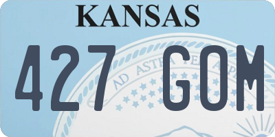 KS license plate 427GOM