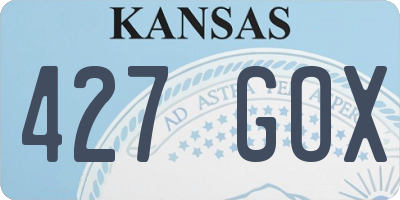 KS license plate 427GOX