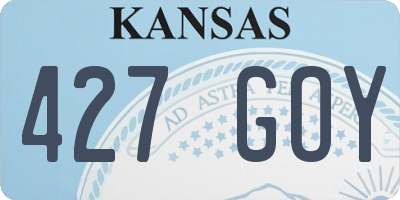 KS license plate 427GOY