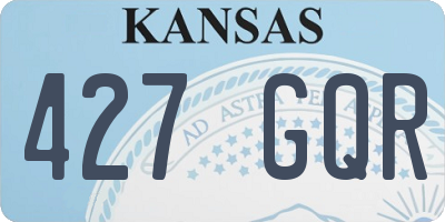 KS license plate 427GQR