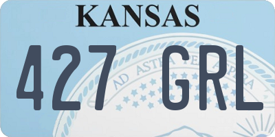 KS license plate 427GRL