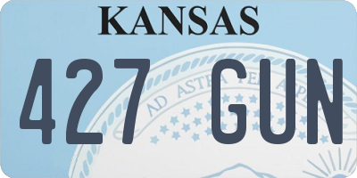 KS license plate 427GUN