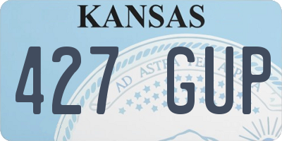 KS license plate 427GUP
