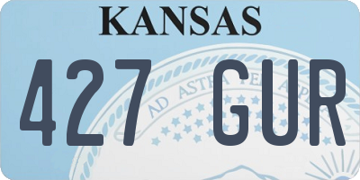 KS license plate 427GUR