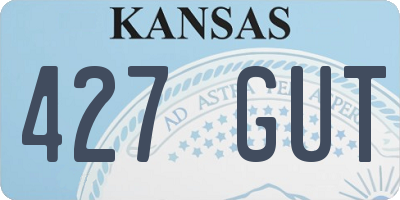KS license plate 427GUT