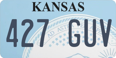 KS license plate 427GUV