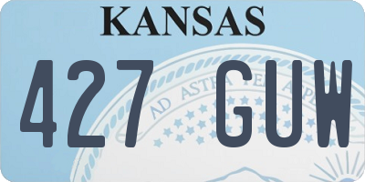 KS license plate 427GUW