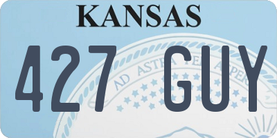 KS license plate 427GUY