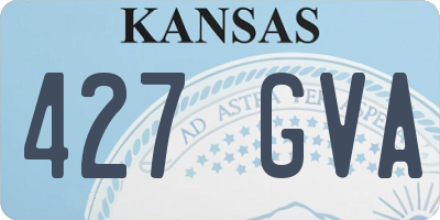 KS license plate 427GVA