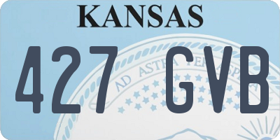 KS license plate 427GVB