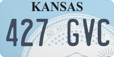 KS license plate 427GVC