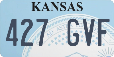 KS license plate 427GVF