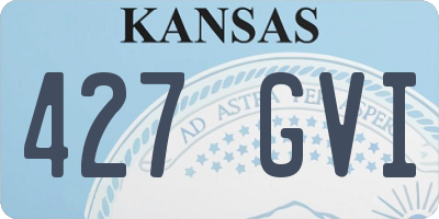 KS license plate 427GVI