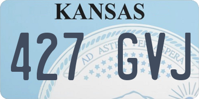 KS license plate 427GVJ