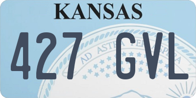KS license plate 427GVL