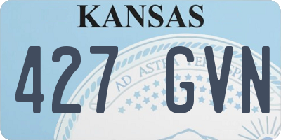KS license plate 427GVN