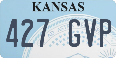 KS license plate 427GVP