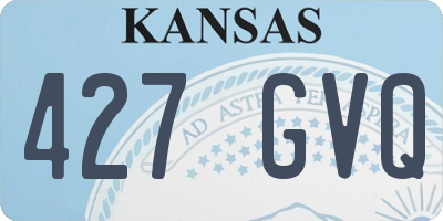 KS license plate 427GVQ