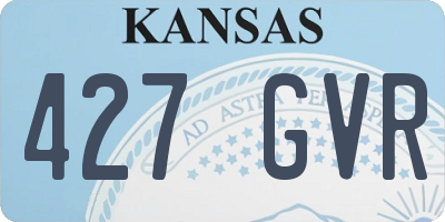 KS license plate 427GVR