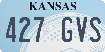 KS license plate 427GVS