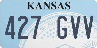 KS license plate 427GVV