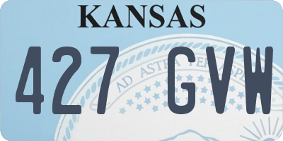 KS license plate 427GVW