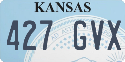 KS license plate 427GVX