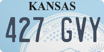 KS license plate 427GVY