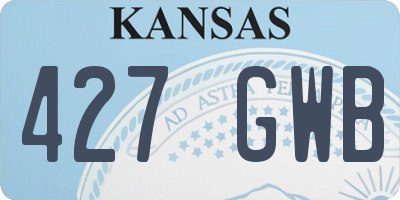 KS license plate 427GWB