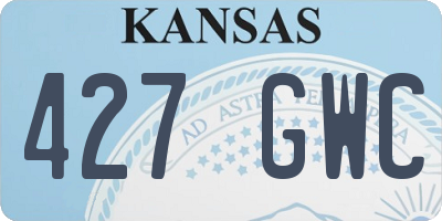 KS license plate 427GWC
