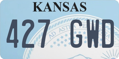 KS license plate 427GWD