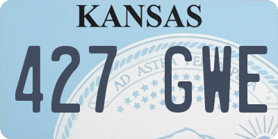 KS license plate 427GWE
