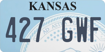 KS license plate 427GWF