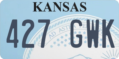 KS license plate 427GWK