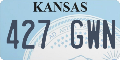 KS license plate 427GWN