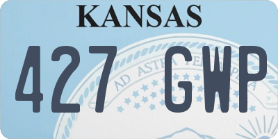 KS license plate 427GWP