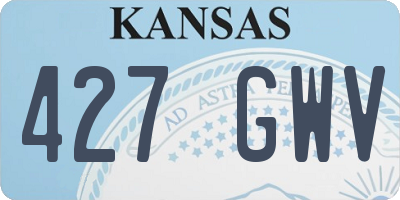KS license plate 427GWV