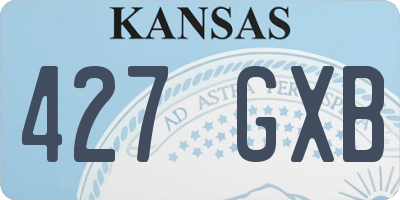 KS license plate 427GXB