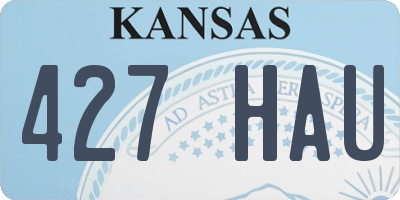 KS license plate 427HAU