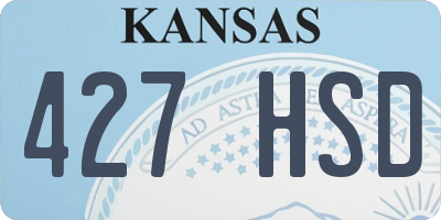 KS license plate 427HSD
