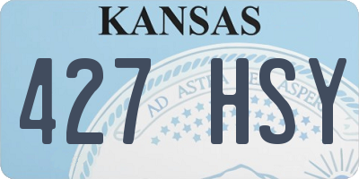 KS license plate 427HSY