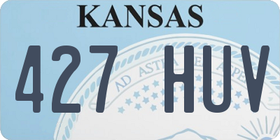 KS license plate 427HUV