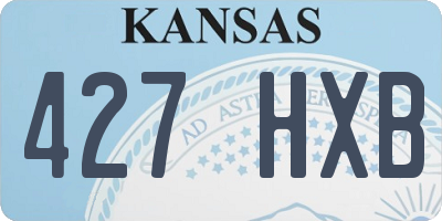 KS license plate 427HXB
