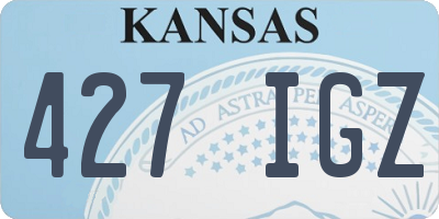 KS license plate 427IGZ