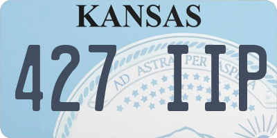 KS license plate 427IIP