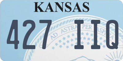KS license plate 427IIQ
