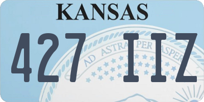 KS license plate 427IIZ