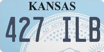 KS license plate 427ILB
