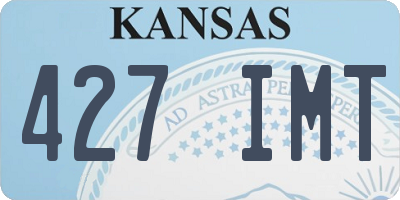 KS license plate 427IMT