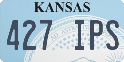 KS license plate 427IPS